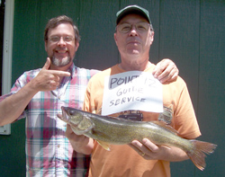 Al & his Brother Paul with a walleye Paul caught