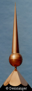 Denninger Ball & Point "D" Finial