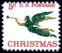 Angel Gabriel 1965 Christmas Postage Stamp