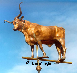 Texas Longhorn Steer Weather Vane Side View