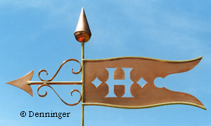 Denninger Keyhole Banner Weather Vane