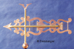 Denninger Lyre Scroll Weather Vane