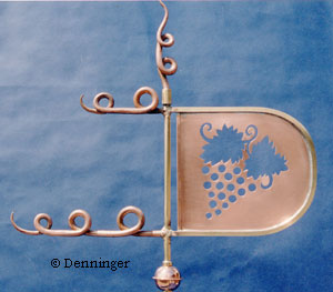 Denninger Grapes Banner Weather Vane