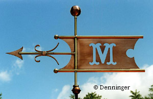 Denninger Newton Banner Weather Vane