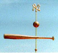 Denninger Yanke Ball and Bat Weather Vane